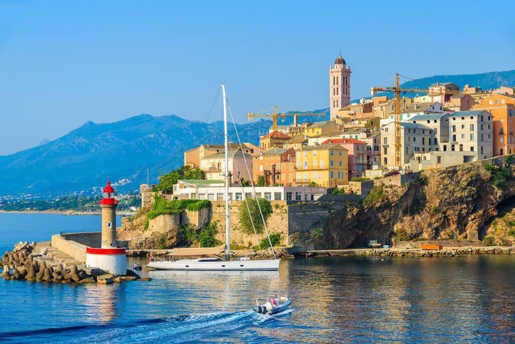 Appartement Vue Mer Avec Parking Gratuit Sur Place Bastia  Zewnętrze zdjęcie